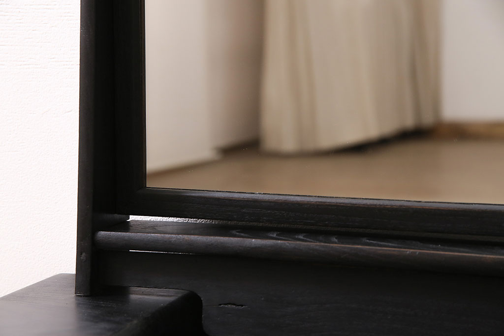 アンティーク家具　昭和中期　落ち着いた雰囲気のレトロな鏡台(ドレッサー)(R-036923)
