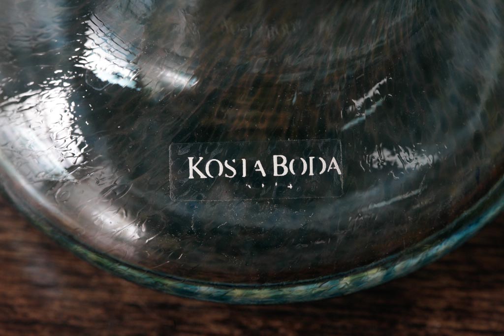 中古　スウェーデン　北欧　KOSTA BODA(コスタボダ)　フラワーベース(花瓶、ガラス)(R-036929)