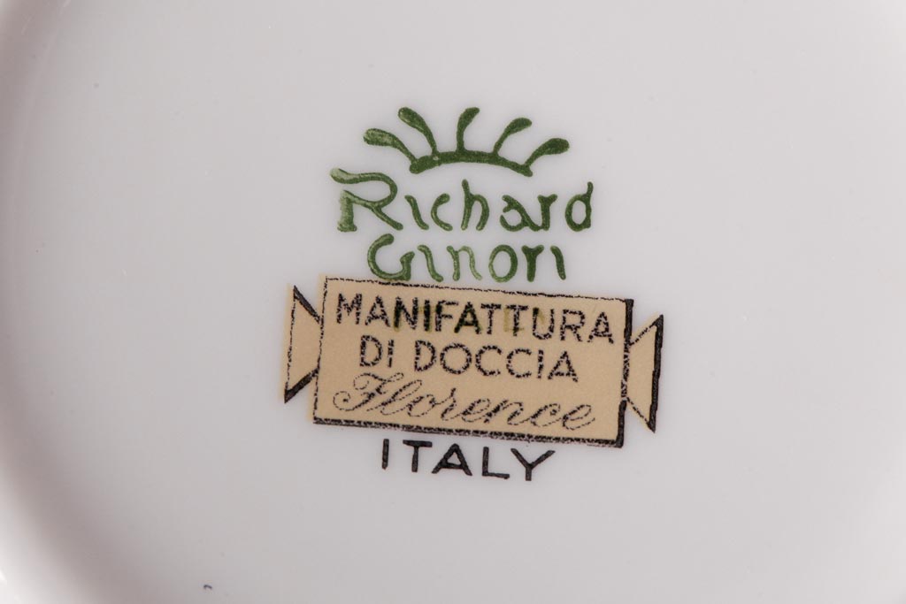 中古　イタリア　Richard Ginori(リチャードジノリ)　Manifattura Di Doccia Florence　小物入れ(薬箱、宝石箱)(R-036942)