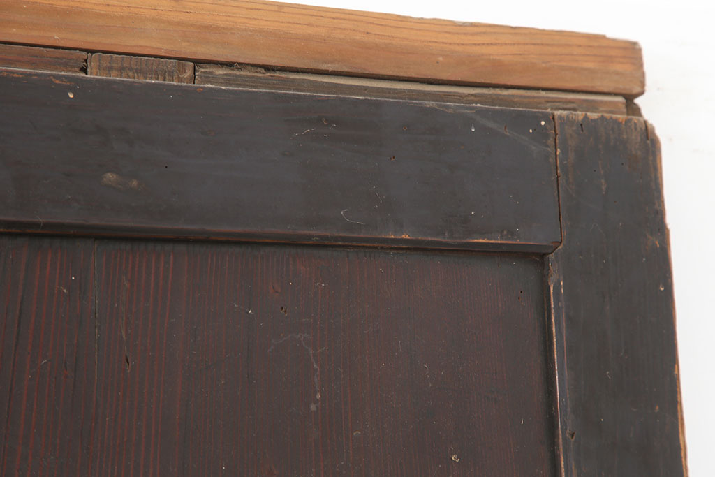 アンティーク建具　杉材一枚板　シンプルな板戸4枚セット(帯戸、引き戸)(R-037006)