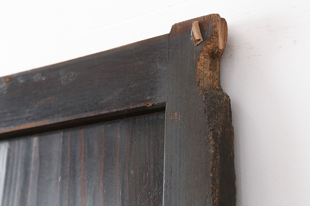 アンティーク建具　木味を楽しめる帯戸3枚セット(板戸、引き戸)(R-037018)