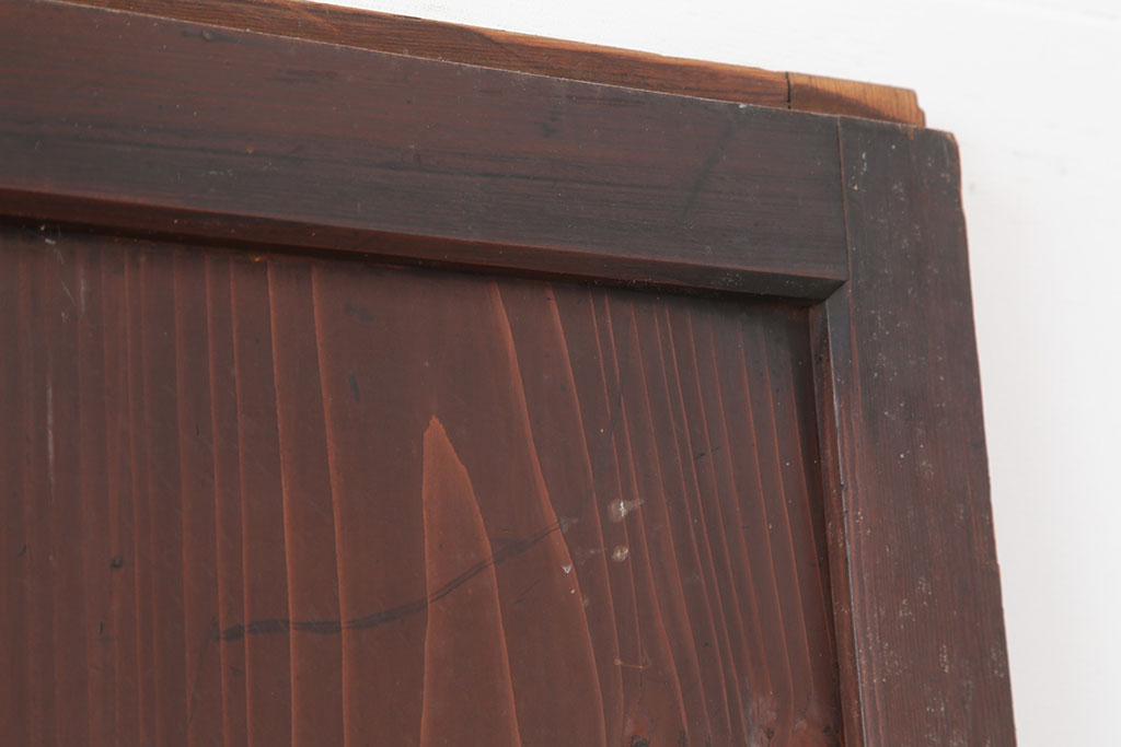 アンティーク建具　和製アンティーク　明治大正期　木味を楽しめる帯戸3枚セット(板戸、引き戸、建具)(R-037020)