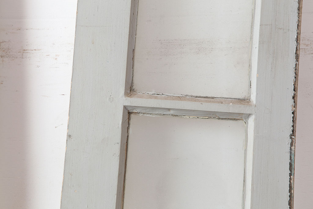 アンティーク建具　フランスアンティーク　両開き　シャビーシックなお部屋づくりにおすすめな親子ドア(扉、ガラスドア)(R-037024)