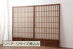 アンティーク建具　ペイント仕上げ限定　腰板のデザインとシャビーな雰囲気が素敵なガラス扉1枚(木製扉、ドア)(R-080966)