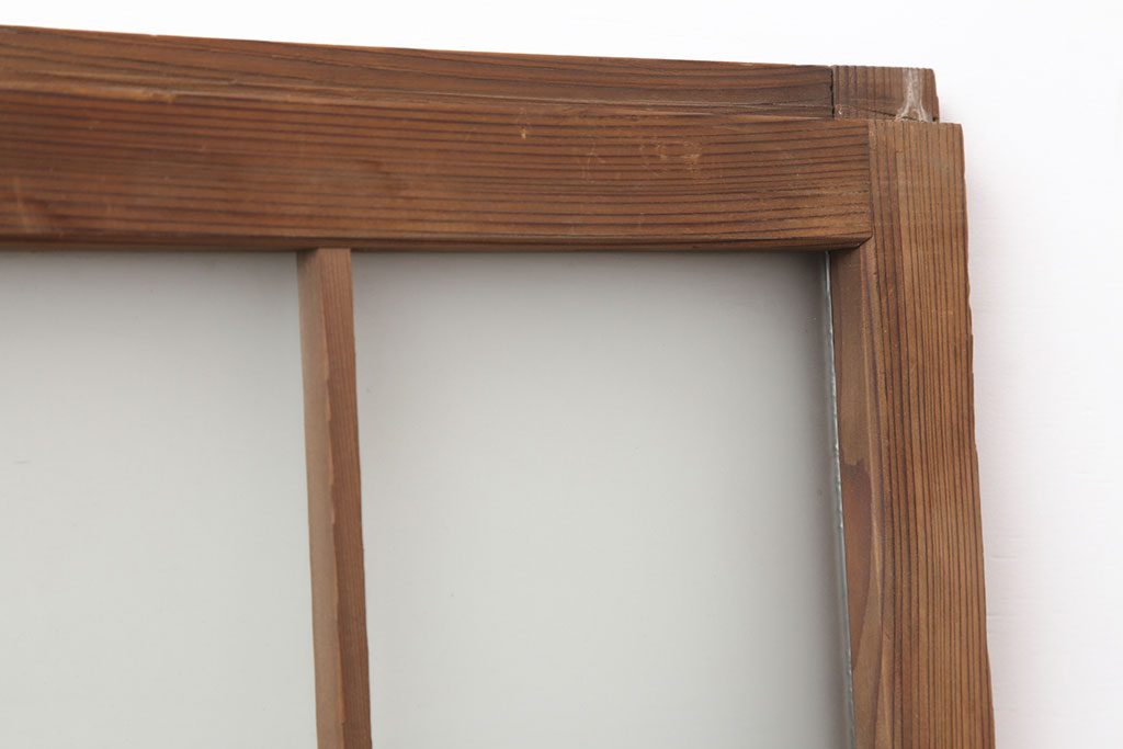 アンティーク家具　和製アンティーク　昭和初期　レトロスタイルにおすすめのガラス戸2枚セット(窓、引き戸、建具)(R-037122)