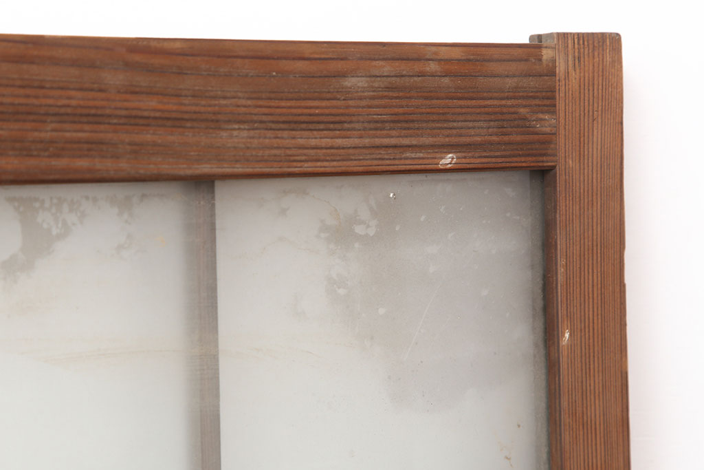アンティーク家具　和製アンティーク　昭和初期　レトロスタイルにおすすめのガラス戸2枚セット(窓、引き戸、建具)(R-037122)