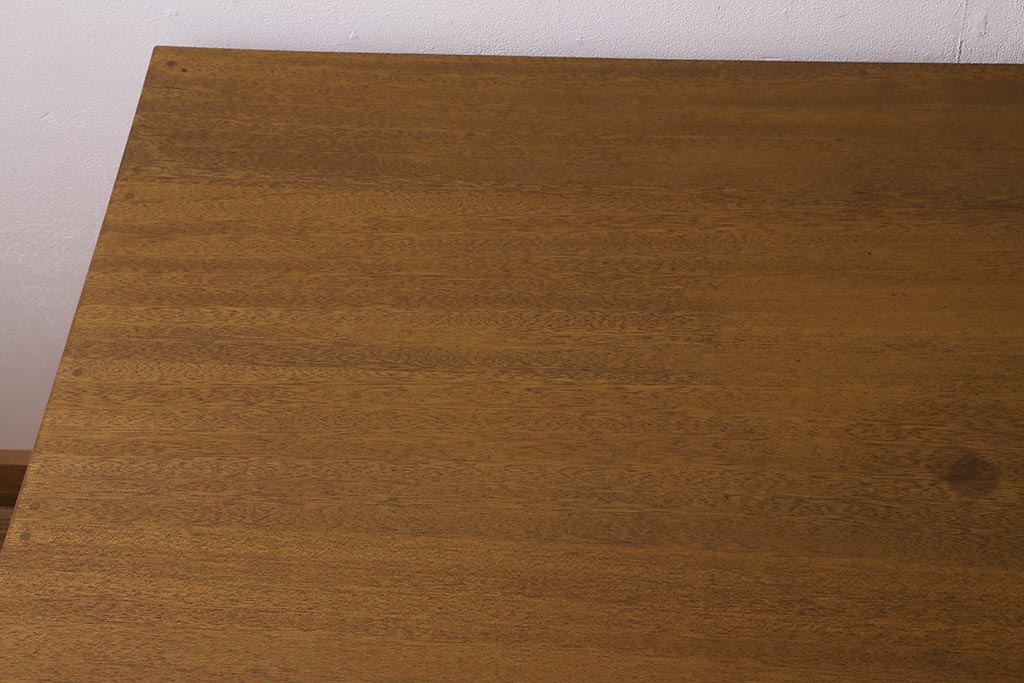 レトロ家具　昭和中期　広々使える両袖デスク(ワークデスク、在宅ワーク、在宅用、両袖机)(R-037167)