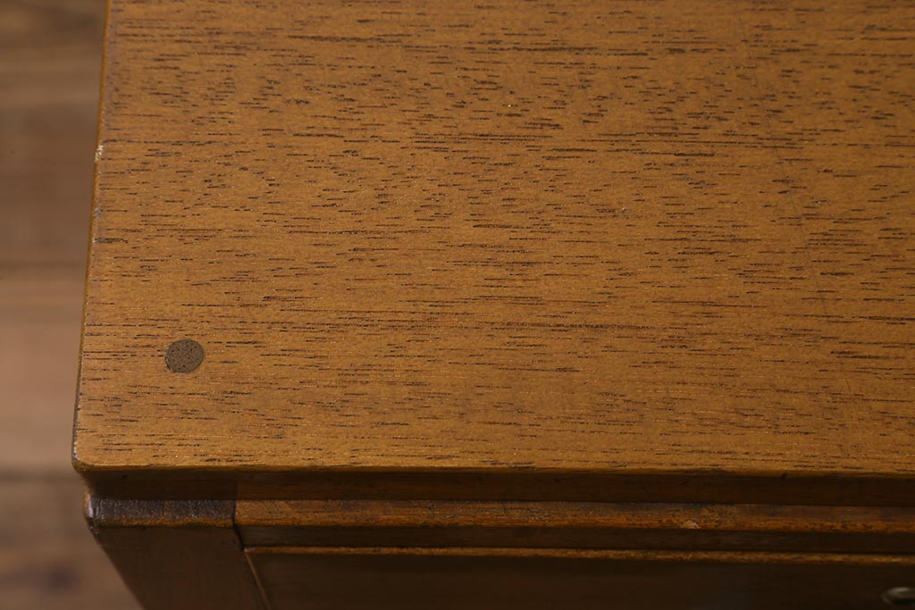 レトロ家具　昭和中期　広々使える両袖デスク(ワークデスク、在宅ワーク、在宅用、両袖机)(R-037167)