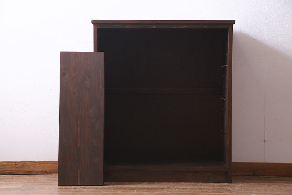 アンティーク家具　ラフジュ工房オリジナル　古建具リメイク　組子の引き戸がお洒落なキャビネット(書院戸、収納棚)