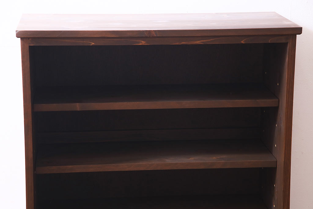 アンティーク家具　ラフジュ工房オリジナル　古建具リメイク　組子の引き戸がお洒落なキャビネット(書院戸、収納棚)