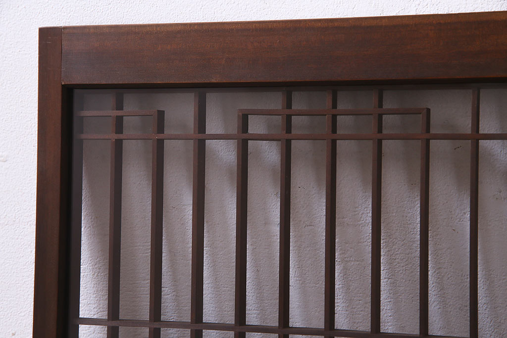 アンティーク家具　ラフジュ工房オリジナル　古建具リメイク　組子の引き戸がお洒落なキャビネット(書院戸、収納棚)