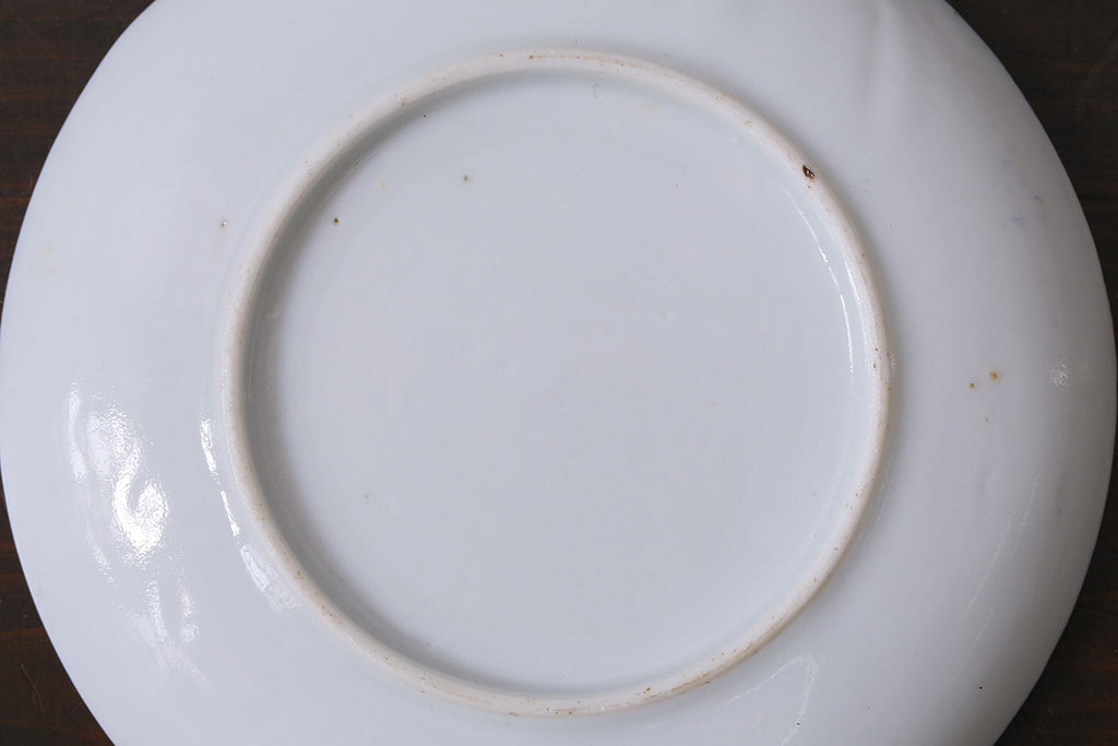アンティーク雑貨　大正昭和初期　図変わり金魚図　印判皿3枚セット(和食器、小皿)(R-037201)