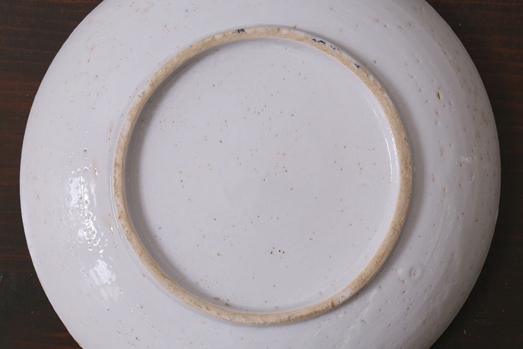 アンティーク雑貨　昭和初期　波千鳥　印判皿4枚セット(和食器)(R-037212)