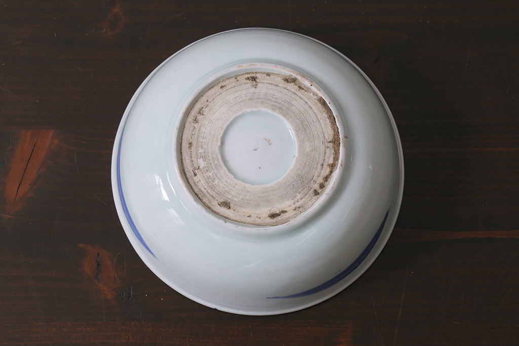 アンティーク雑貨　江戸期　伊万里　コウモリ(蝙蝠)図柄　深鉢(皿、和食器)(R-037222)