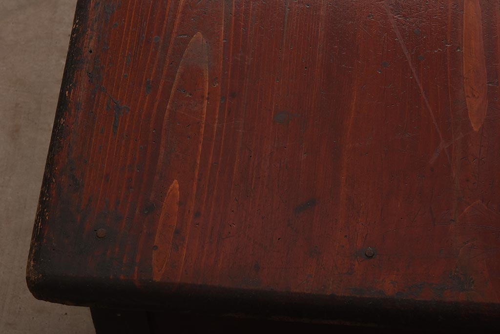 アンティーク家具　明治大正期　赤みがかった色味が素敵な大きなサイズの文机(座机、ローテーブル、センターテーブル)(R-037258)
