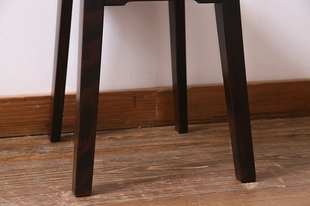 中古　伝統民芸家具　神居民芸　気品漂う和モダンなチェア(椅子、板座チェア)(R-037300)