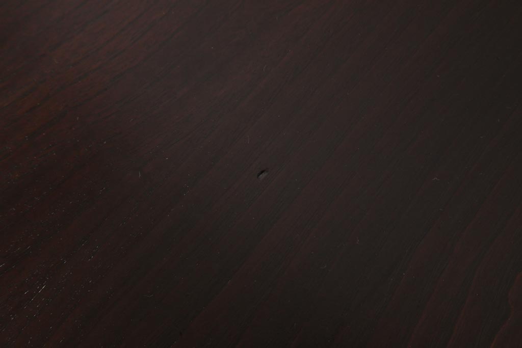 レトロ家具　昭和レトロ　栓材　渋みのある懐かしい雰囲気の丸ちゃぶ台(折り畳み式テーブル、ローテーブル)(R-037312)
