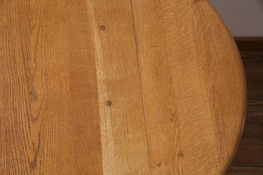 ヴィンテージ家具　英国イギリスビンテージ　ERCOL(アーコール)　オーク材製ダイニングテーブル(バタフライテーブル、エクステンションテーブル)(R-037321)
