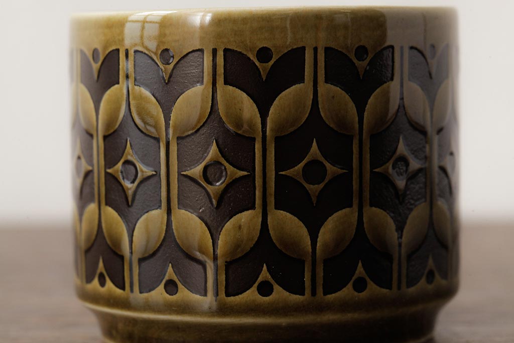 ヴィンテージ雑貨　イギリスビンテージ　HORNSEA(ホーンジー)　HEIRLOOM(エアルーム)　カップ&ソーサー3客セット(R-037325)