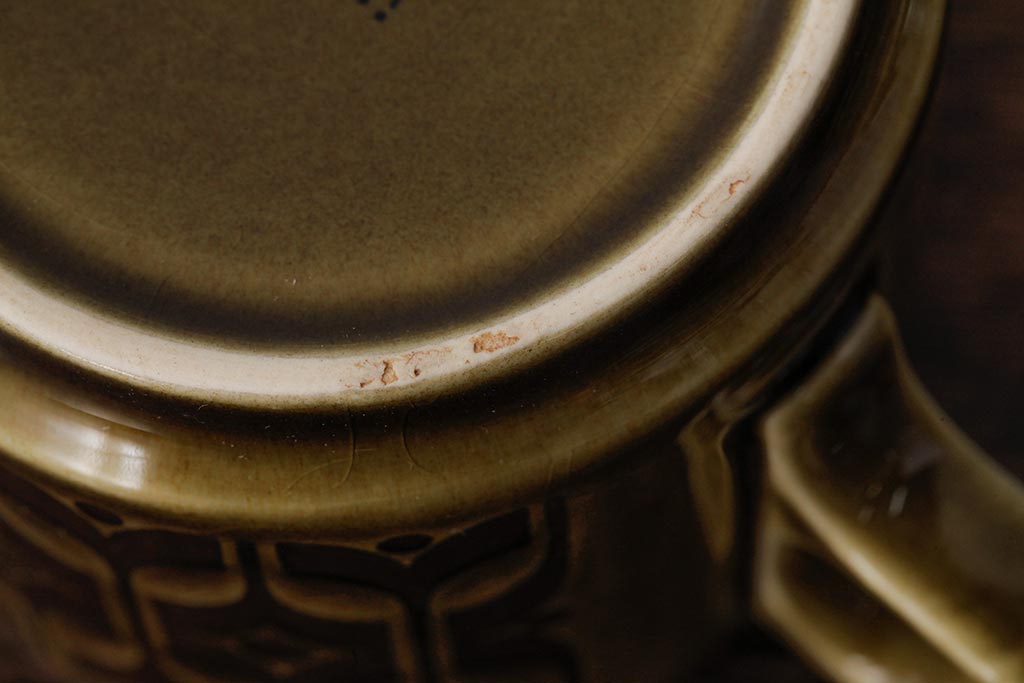 ヴィンテージ雑貨　イギリスビンテージ　HORNSEA(ホーンジー)　HEIRLOOM(エアルーム)　カップ&ソーサー3客セット(R-037325)