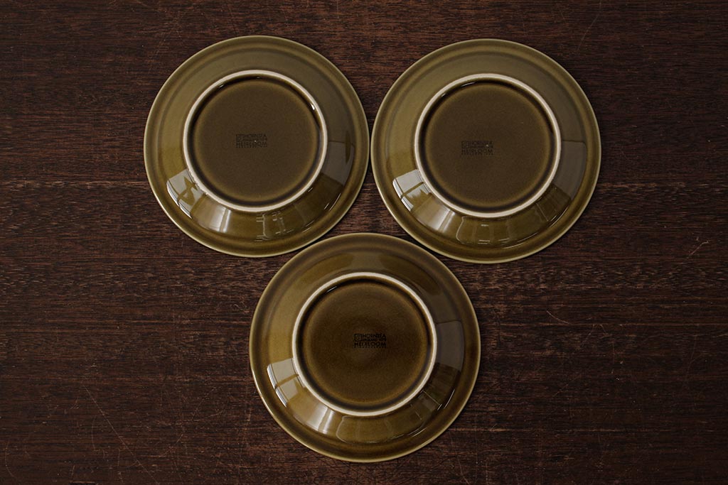 ヴィンテージ雑貨　イギリスビンテージ　HORNSEA(ホーンジー)　HEIRLOOM(エアルーム)　カップ&ソーサー3客セット(R-037325)