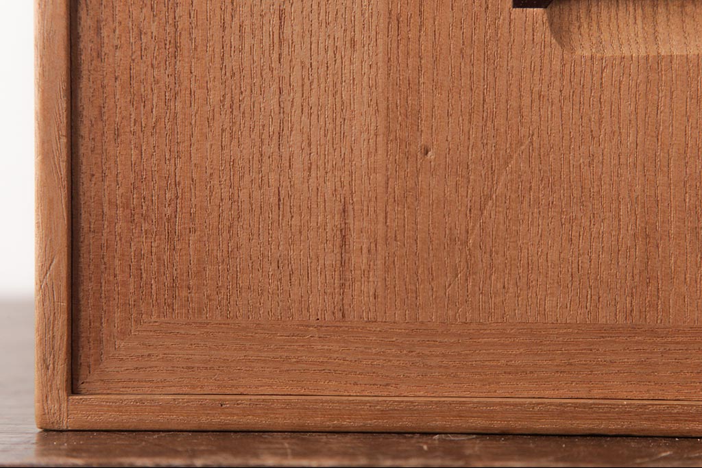 アンティーク雑貨　指物　桐材　シンプルな上手物の書箱(書類箱、帳簿入れ)(R-037346)