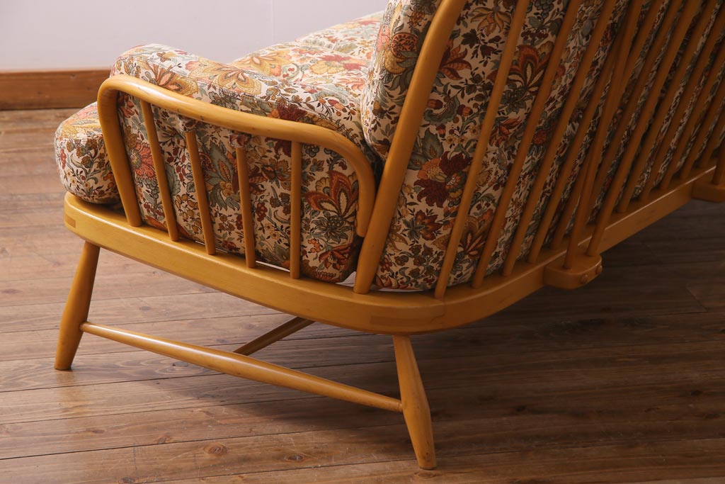 ヴィンテージ家具　英国イギリスビンテージ　ERCOL(アーコール)　ジュビリー(Jubilee)　3人掛けソファ(三人掛け、イージーチェア)(R-037350)