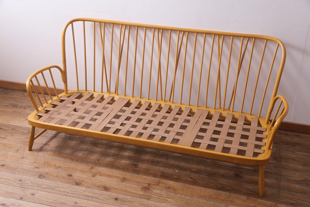 ヴィンテージ家具　英国イギリスビンテージ　ERCOL(アーコール)　ジュビリー(Jubilee)　3人掛けソファ(三人掛け、イージーチェア)(R-037350)