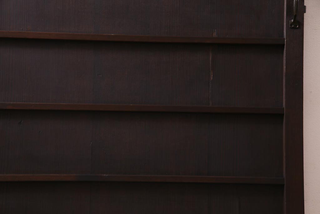 レトロ建具　昭和中期　落ち着いた色味が味わい感じる木製ドア(扉、建具)