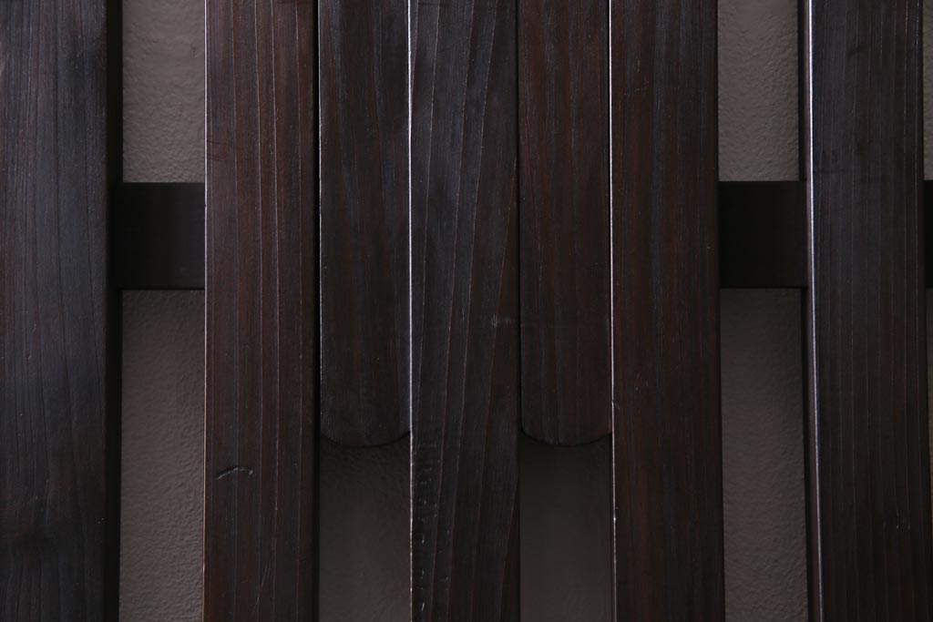 アンティーク建具　和製アンティーク　明治大正期　和の雰囲気漂うシンプルな格子戸1枚(建具、引き戸)(R-037404)