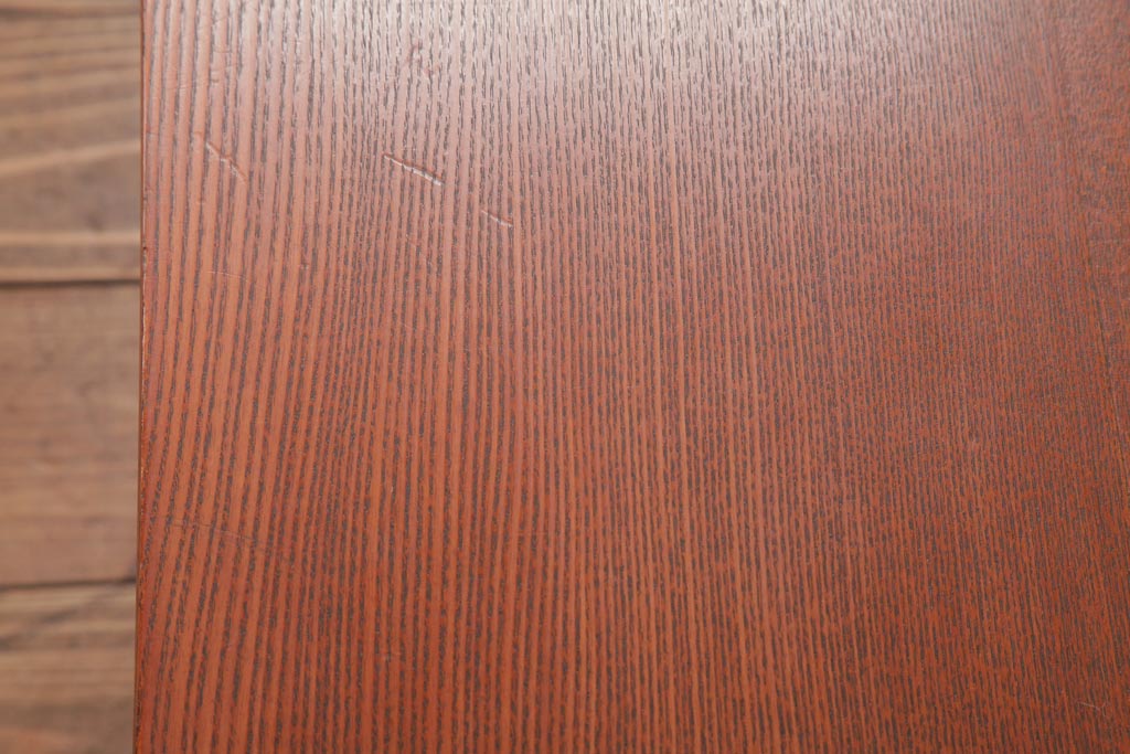 レトロ家具　エンジュ材　漆塗り　折り畳み式の珍しい座卓(ローテーブル)(R-037405)
