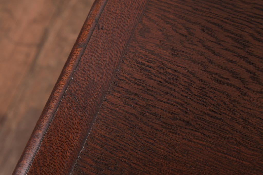 和製アンティーク　栓材　植物モチーフの透かしが目を引く素朴な文机(ローテーブル、座卓)(R-037423)