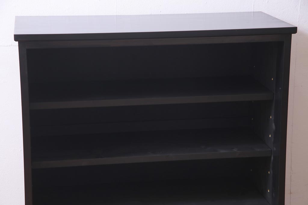 アンティーク家具　ラフジュ工房オリジナル　古建具リメイク　組子の引き戸が風情漂うキャビネット(収納棚、戸棚、書院戸)(R-037430)