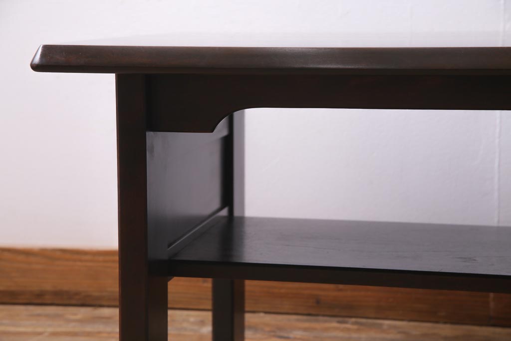 中古　北海道民芸家具　高級感漂う和モダンなセンターテーブル(リビングテーブル)(R-037459)