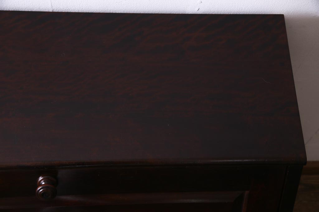 中古　北海道民芸家具　上質な作りが魅力のライティングビューロー(机、在宅ワーク、在宅用引き出し、ワークデスク)(定価約34万円)(R-037463)