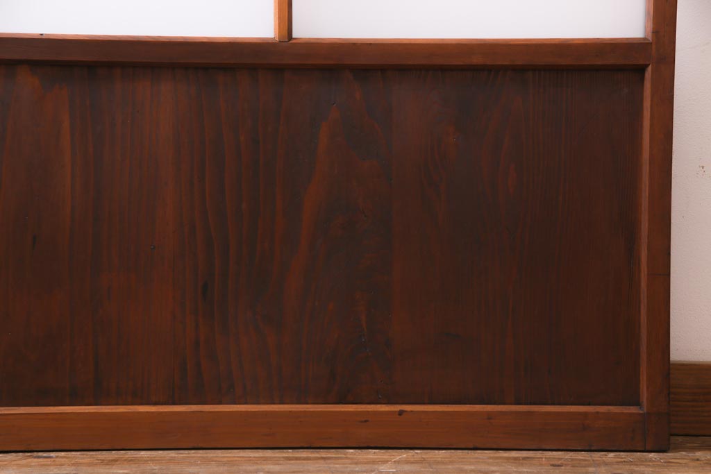 レトロ家具　趣のある昭和レトロなガラス戸(引き戸、建具)(R-037471)