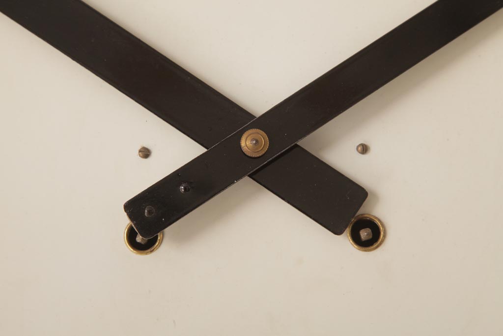アンティーク雑貨　レトロ雑貨　特大サイズ!　Meiji(明治時計社)　手巻き式　トーマス型　丸型掛時計(壁掛け時計、柱時計、振り子時計)(R-037475)