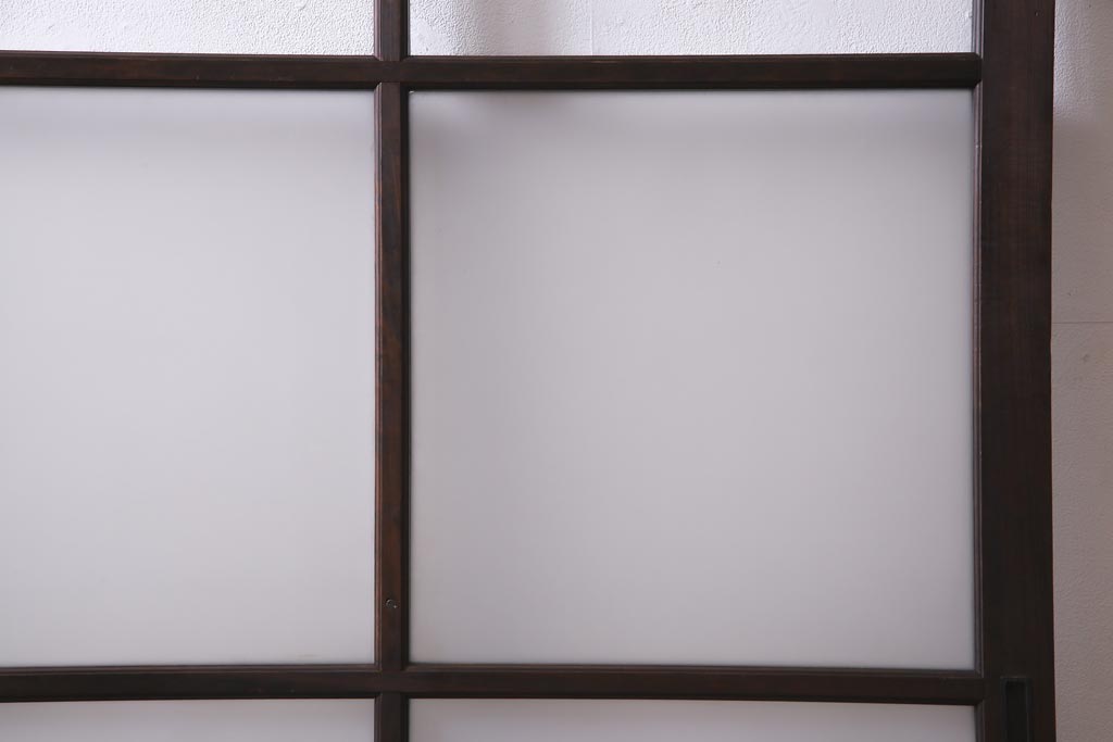 アンティーク家具　すりガラス入り　腰板ケヤキ材　シックなインテリアにも馴染むガラス戸1枚(引き戸、建具)(R-037480)