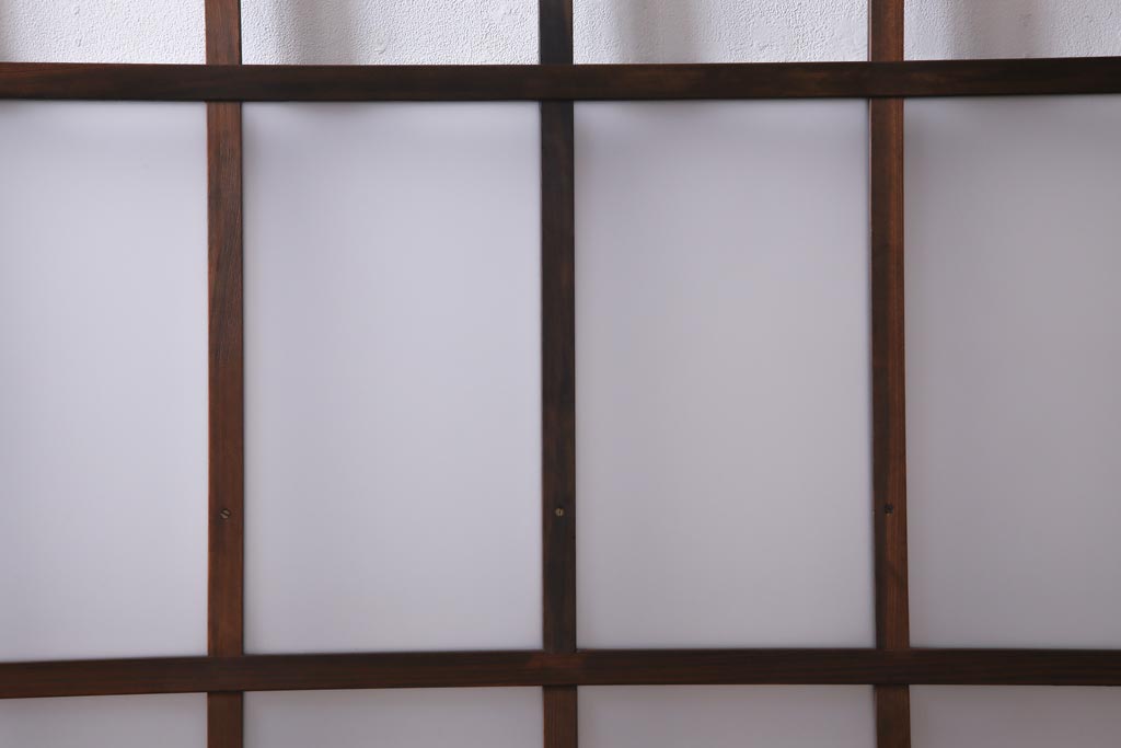 レトロ家具　すりガラス入り　味のある大振りなガラス戸1枚(引き戸、建具)(R-037481)
