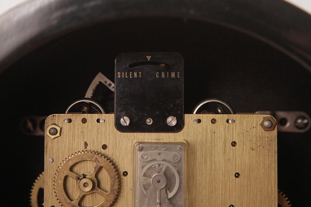 アンティーク雑貨　レトロ　SEIKO(セイコー)　手巻き式　THREE CHIMES　7JEWELS　置き時計(古時計、テンプ)(R-037489)