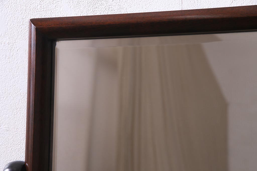 中古　伝統民芸　松本民芸家具　角型一面鏡　上品な佇まいが魅力のドレッサー(鏡台)(定価約38万円)(R-037497)