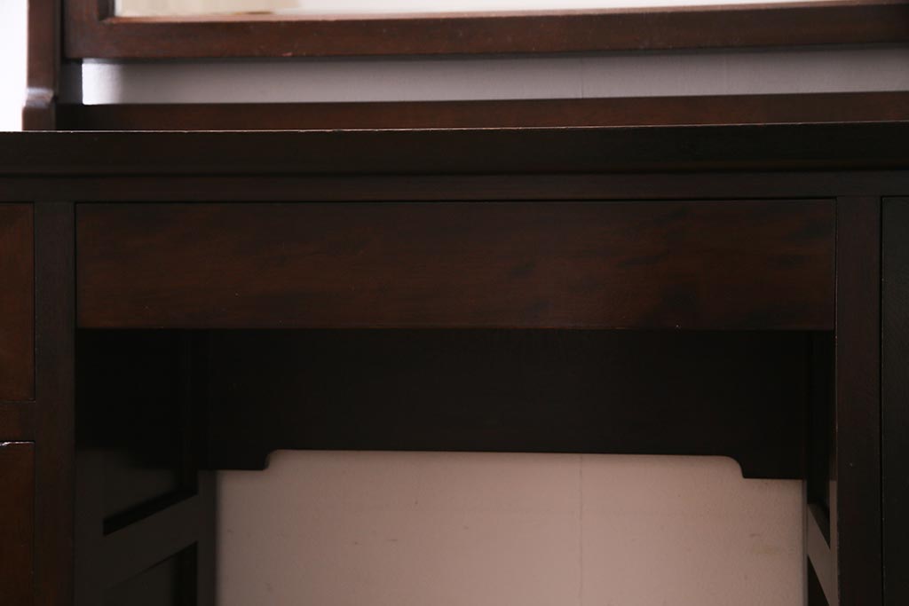 中古　松本民芸家具　#309型一面鏡　シックなデザインのドレッサー(鏡台)(定価約32万円)(R-037505)