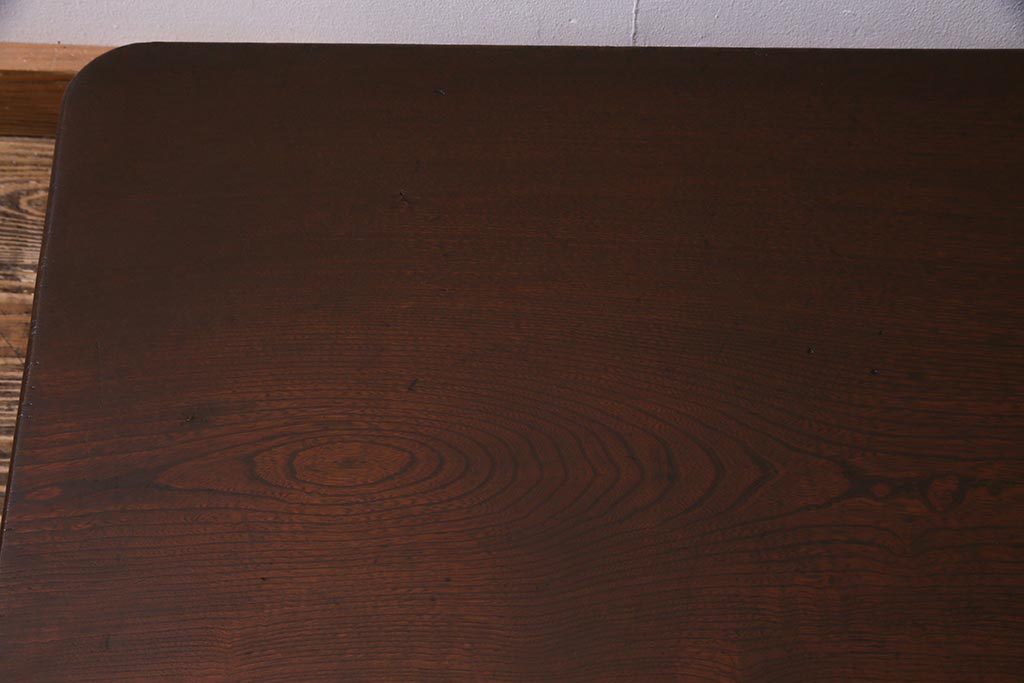 アンティーク家具　和製アンティーク　栓材　味わい深いレトロなちゃぶ台(ローテーブル、花台、飾り台)(R-037519)