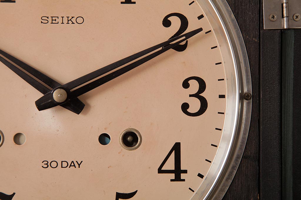 レトロ雑貨 SEIKO(セイコー) ゼンマイ式 カレンダー付き レトロ