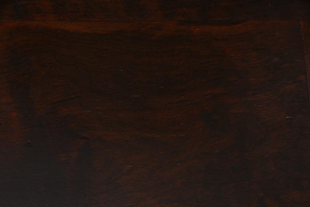 中古　松本民芸家具　廃盤品　ビンテージ　モールガラスがレトロなビューロー(ビューローブックケース)(R-037566)