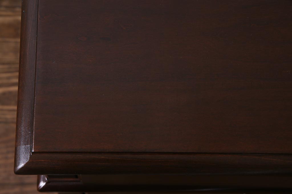 中古　DREXEL HERITAGE (ドレクセルヘリテイジ)　マホガニー材　洗練された大人の雰囲気醸し出す片袖デスク(机、在宅ワーク、在宅用ワークデスク)(R-037610)