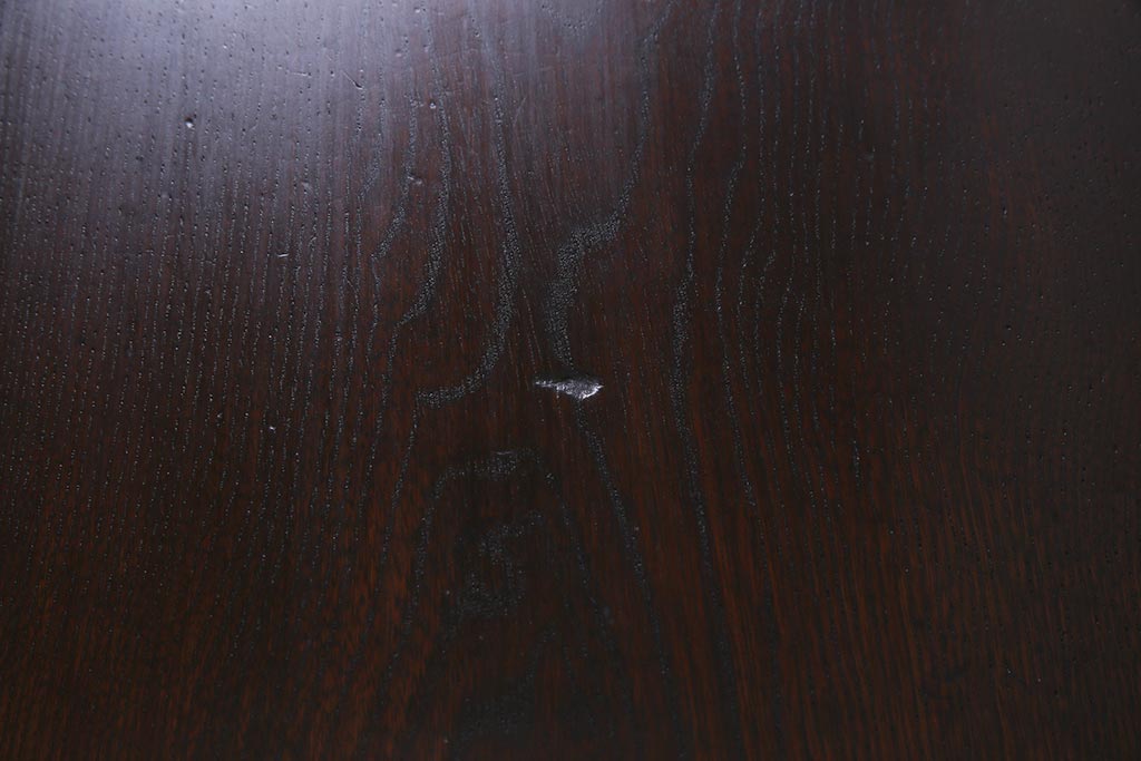 レトロ家具　ちゃぶ台リメイク　栓材　味のあるシンプルなセンターテーブル(ローテーブル)(R-037694)