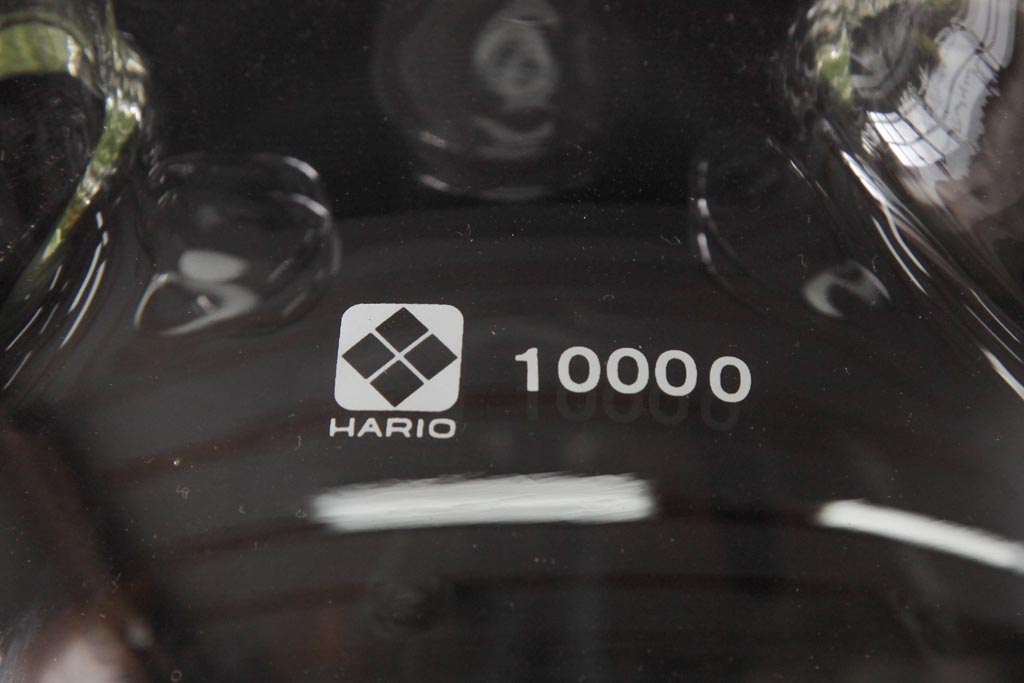 中古　HARIO(ハリオ)　10000　直径26cm　五ツ口フラスコ・スタンド付き(丸底フラスコ、実験器具、ディスプレイ)(R-037718)