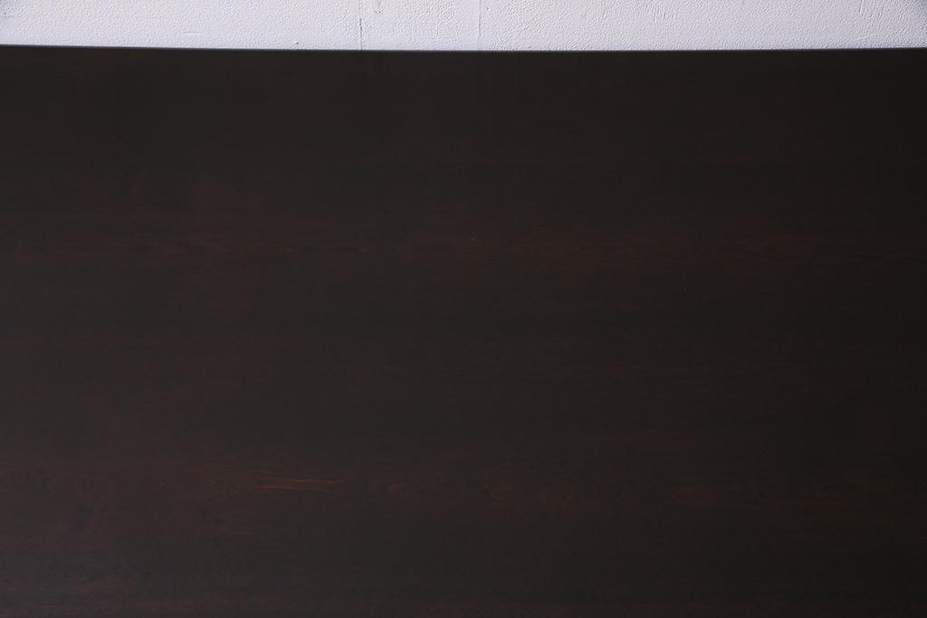 中古　松本民芸家具　シックな色合いが上品なM型両袖机(デスク)(定価62万円)(R-037729)