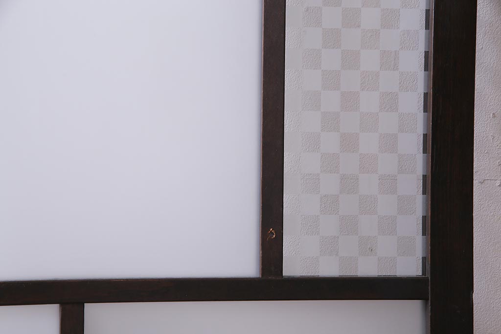 アンティーク建具　当店オリジナルガラス入り　落ち着きのあるレトロなドア(扉、開き戸)(R-037736)